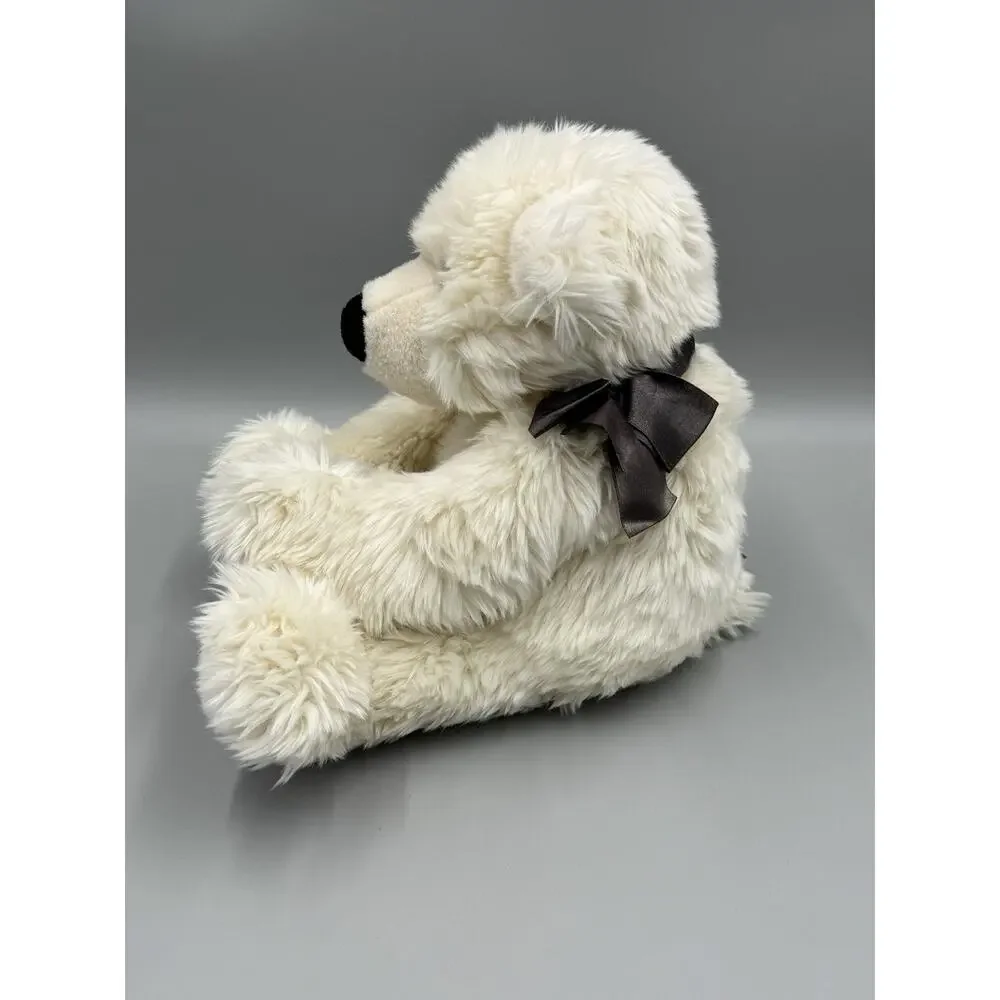 Gund White Polar Bear Plush‎ 11” Stuffed Animal W/ Ribbon Bow #4998